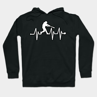 Baseball Heartbeat Pulse - Funny Baseball Hoodie